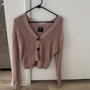 Abercrombie & Fitch Mauve Cardigan Sweater